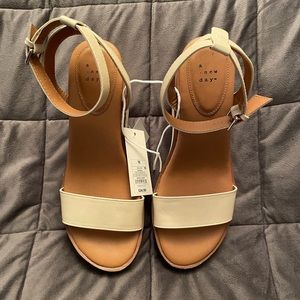 Women’s A New Day Abigail tan wedge sandals